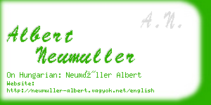 albert neumuller business card